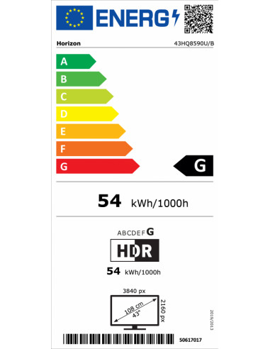 QLED TV HORIZON 4K-ANDROID 43HQ8590U/B, 43" D-LED, 4K Ultra HD