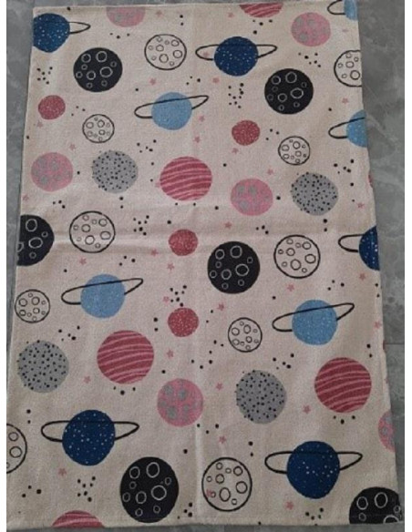 Covor Heinner copii printat Planete 90x130 cm,HR-KDRUG130PLNT