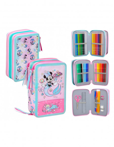 Set scoala Minnie 4 - Ghiozdan scoala si penar echipat cu 3