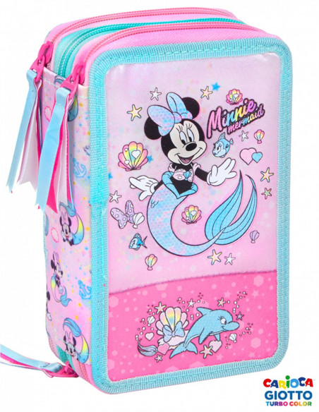 Set scoala Minnie 4 - Ghiozdan scoala si penar echipat cu 3