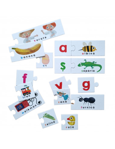 Headu Montessori - Joc Tactil Abc Romana,HE53122