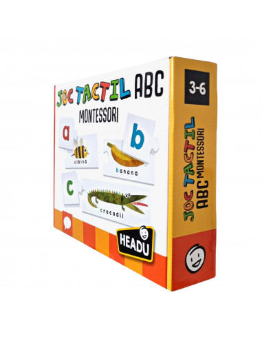 Headu Montessori - Joc Tactil Abc Romana,HE53122