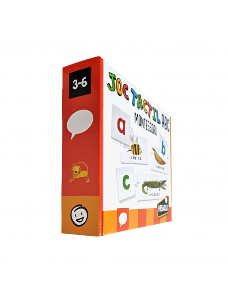 Headu Montessori - Joc Tactil Abc Romana,HE53122
