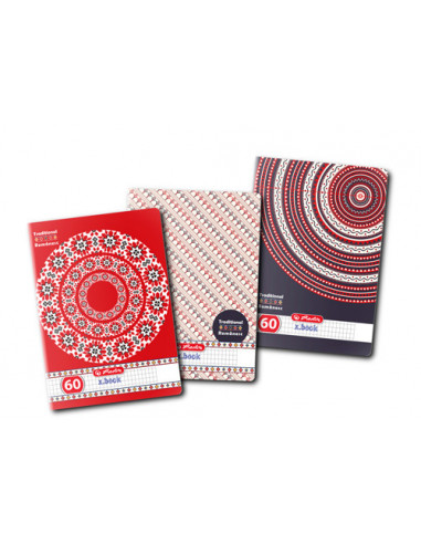 9480930-5,Set 5 Caiete A4 60 File, Patratele, Traditional Romanesc Herlitz