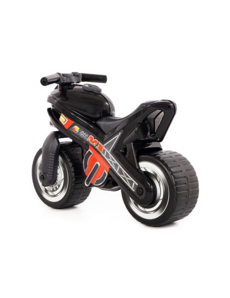 Motocicleta fara pedale, MX-ON, neagra, 70x30x49,3 cm