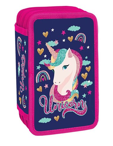 Set scoala Unicorn 6 - Ghiozdan scoala si penar echipat cu 3