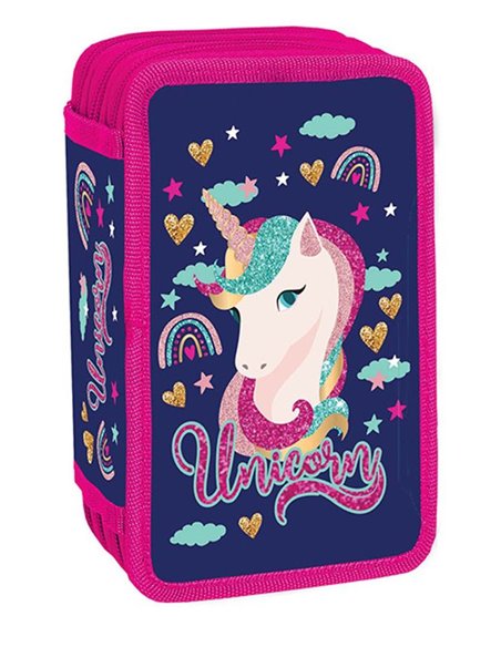 Set scoala Unicorn 6 - Ghiozdan scoala si penar echipat cu 3
