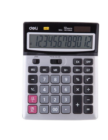 CALCULATOR BIROU 12DIG METAL 1654 DELI,DLE1654+++