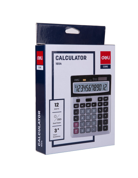 CALCULATOR BIROU 12DIG METAL 1654 DELI,DLE1654+++