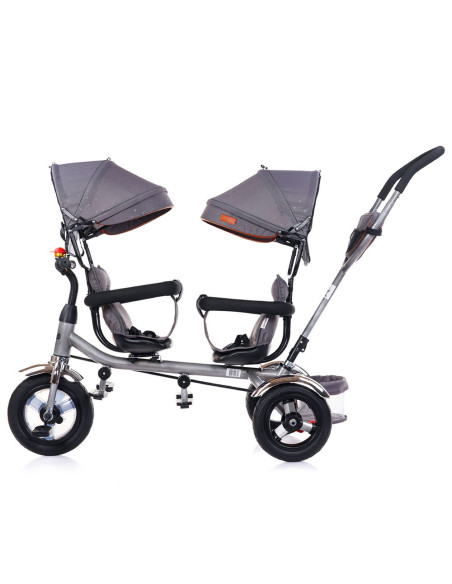 Tricicleta gemeni Chipolino 2Play platinum,TRK2P0222PL