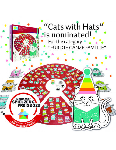 Pisici cu palarii, joc de atentie, BS Toys,GA397