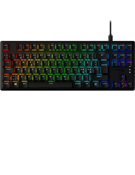 639N7AA#ABA,Tastatura HP HyperX Alloy Origins Core Pbt, Tastatura mecanica, Cablu USB Type-C detasabil, Iluminare RGB, Anti-Ghos