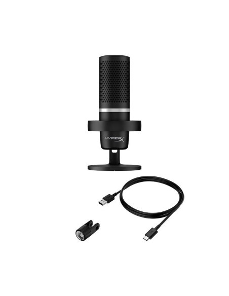 4P5E2AA,Microfon HP HyperX DuoCast, cardioid, RGB USB, Negru