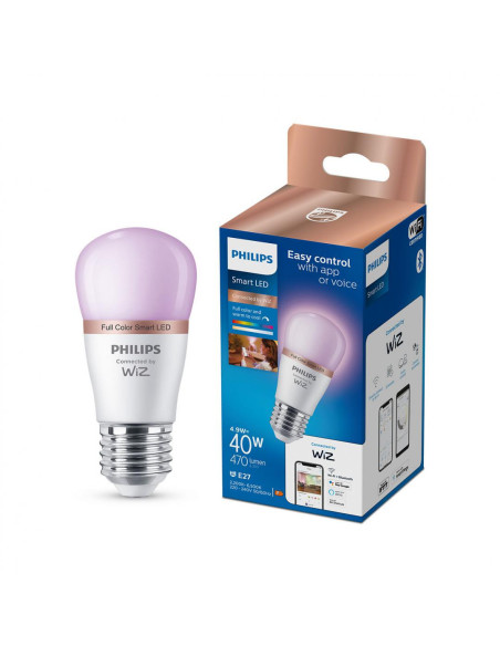 Bec LED RGB inteligent Philips Bulb, Wi-Fi, Bluetooth, P45