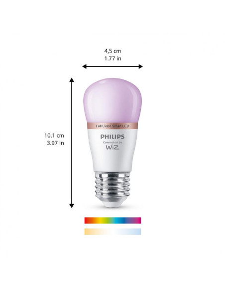 Bec LED RGB inteligent Philips Bulb, Wi-Fi, Bluetooth, P45
