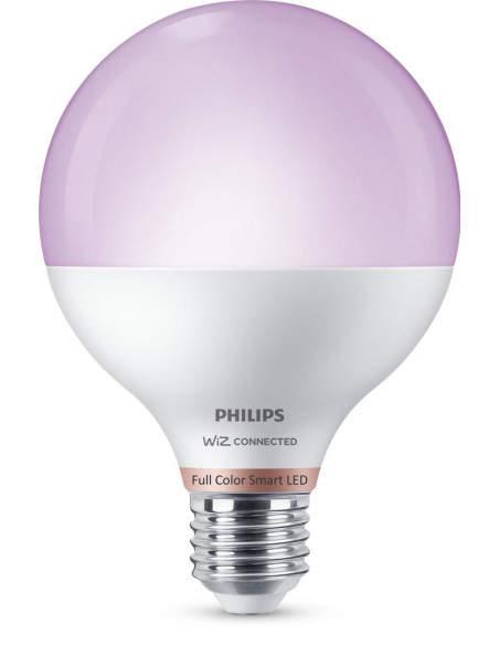 Bec LED inteligent Philips Glob, Wi-Fi, Bluetooth, G95, E27