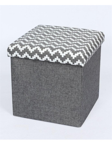 Taburet pliabil textil - Zig Zag,HR-FLD38-ZZG
