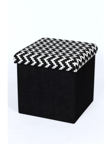 Taburet pliabil textil - Zig Zag,HR-FLD38-ZZG