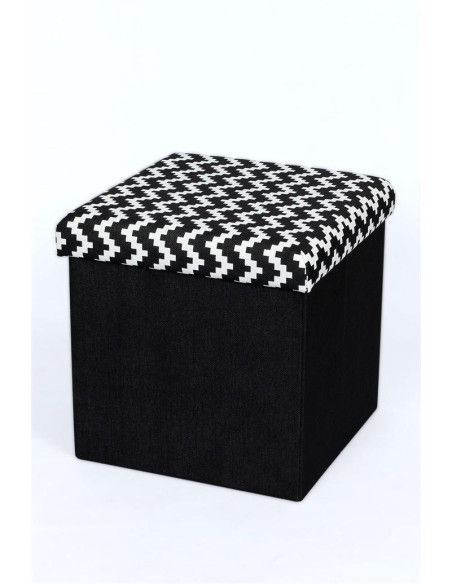 Taburet pliabil textil - Zig Zag,HR-FLD38-ZZG