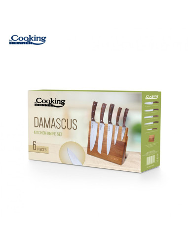 SET CUTITE BUCATARIE 6 PIESE,DAMASCUS STYLE, COOKING BY