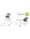 4BABY-957541,Scaun de masa transformabil booster 4Baby MASTER 6 in 1 Gri