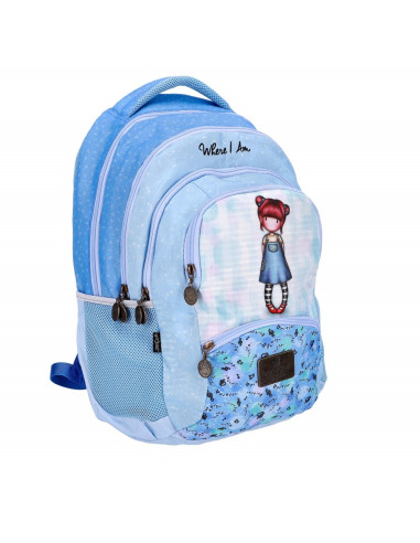 Rucsac scoala cu doua compartimente, 35L - Gorjuss Where Am