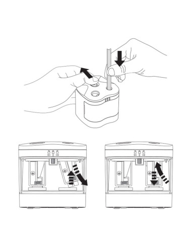 Ascutitoare electrica dubla DERWENT Professional, cu baterii