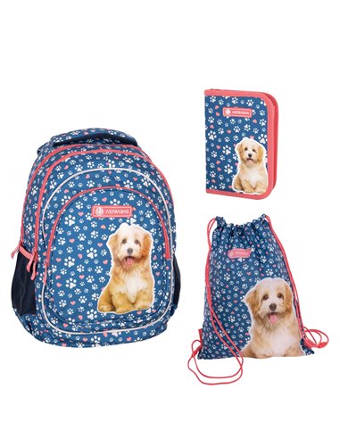 Set Scoala Cute Puppy - Ghiozdan Scoala, Penar Echipat 1