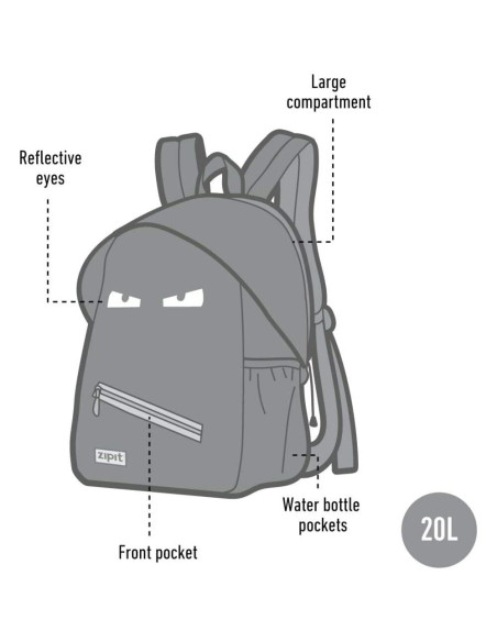 Rucsac ZIPIT Grillz, cu buzunare laterale - camuflaj