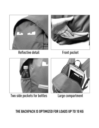Rucsac ZIPIT Grillz, cu buzunare laterale - camuflaj