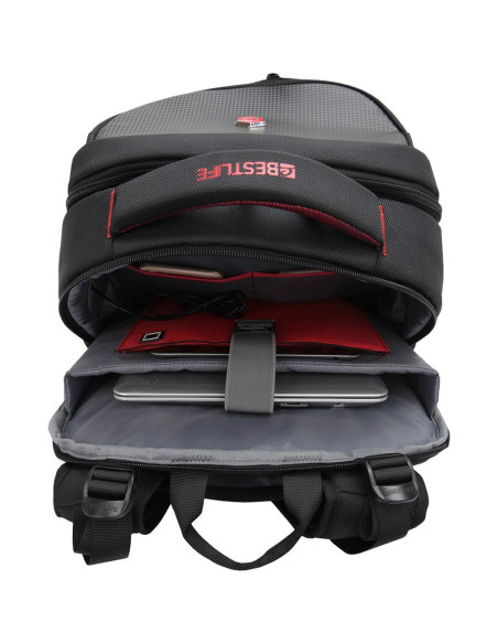 Rucsac BESTLIFE Gaming Snake Eye - negru/rosu-laptop 17 inch