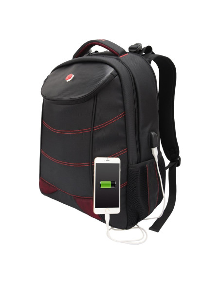 Rucsac BESTLIFE Gaming Snake Eye - negru/rosu-laptop 17 inch