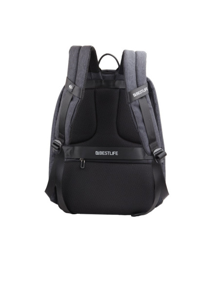Rucsac BESTLIFE Travelsafe, laptop 15.6 inch, conector USB si