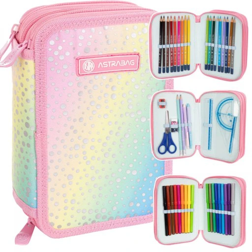 Set Scoala Chrome Ombre Effect Rainbow Dust - Ghiozdan Scoala