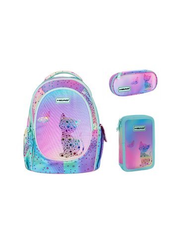 Set Scoala Kitty Ombre - Ghiozdan scoala, Penar Neechipat si