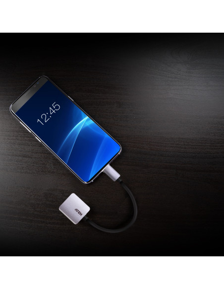 ADAPTOR USB ATEN, USB-C to VGA Adapter "UC3002A-AT" (include TV