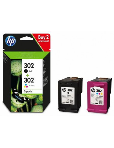 X4D37AE,HP 302 Ink Cartridge Combo 2-Pack X4D37AE