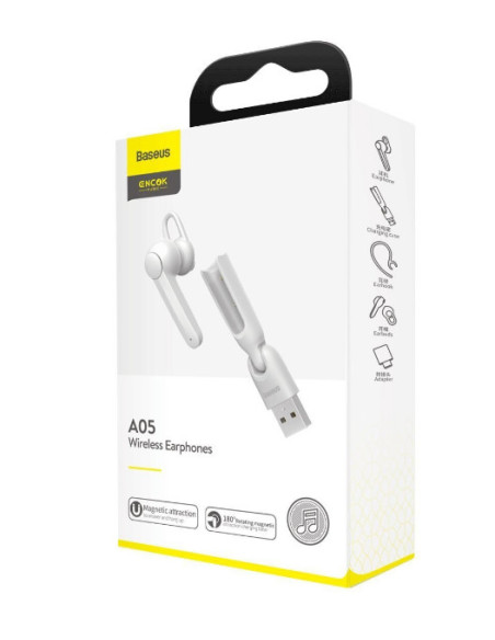 CASTI Baseus Encok A05, pt smartphone, wireless, monocasca