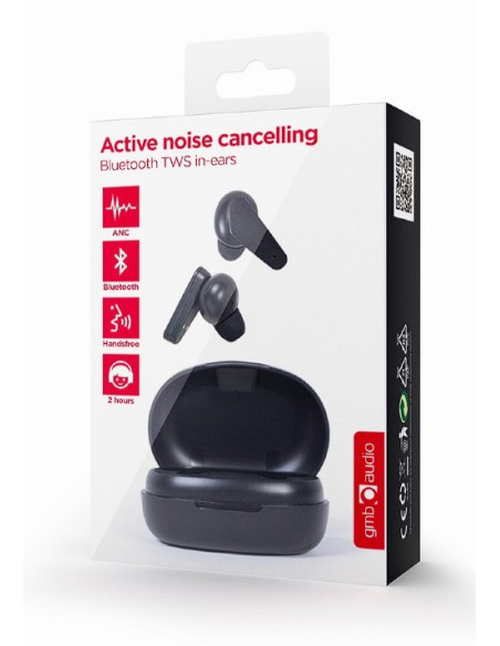 CASTI Gembird, "Malmo', wireless, intraauriculare - butoni, pt