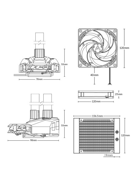 COOLER ARCTIC, skt. universal (inc. LGA1700), racire cu lichid