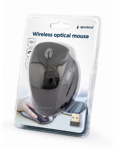 MOUSE GEMBIRD, PC sau NB, wireless, 2.4GHz, optic, 1600 dpi