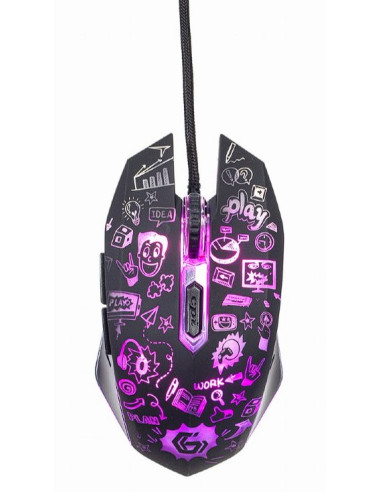 MOUSE GEMBIRD, gaming, cu fir, USB, optic, 3600 dpi
