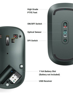 MOUSE Ugreen, "MU001" PC sau NB, wireless 2.4GHz, optic, 3/1 2