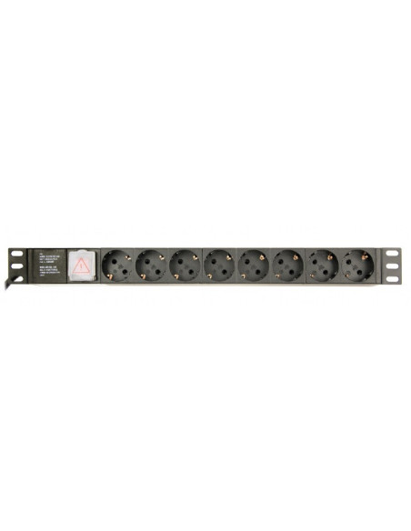 PDU GEMBIRD 1U pt. rack 19 inch, 8 prize Schuko, intrare IEC