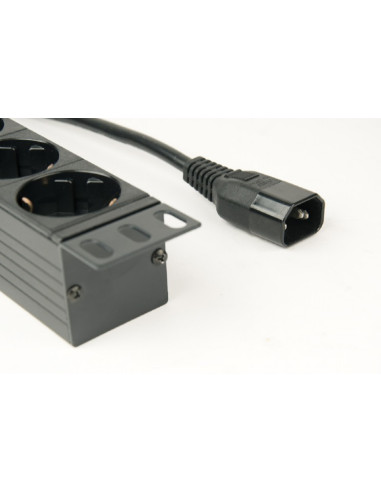 PDU GEMBIRD 1U pt. rack 19 inch, 8 prize Schuko, intrare IEC