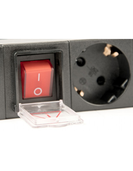 PDU GEMBIRD 1U pt. rack 19 inch, 8 prize Schuko, intrare IEC