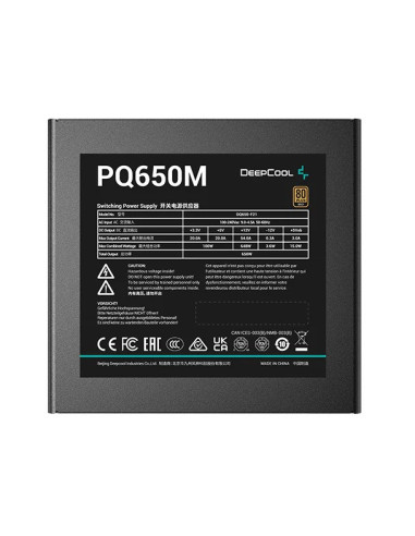 SURSA DeepCool 650W (real), modulara, fan 120mm PWM, 80 Plus