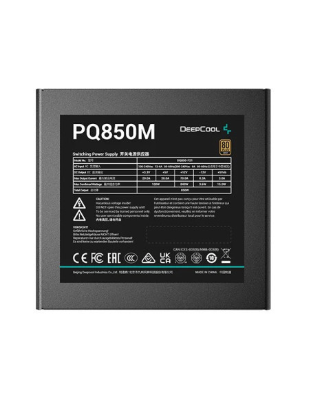 SURSA DeepCool 850W (real), modulara, fan 120mm PWM, 80 Plus