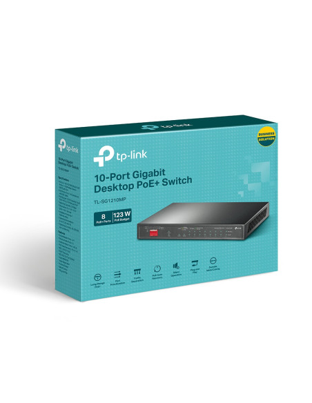 SWITCH TP-LINK 10-Port Gigabit Desktop Switch cu 8-Port PoE+