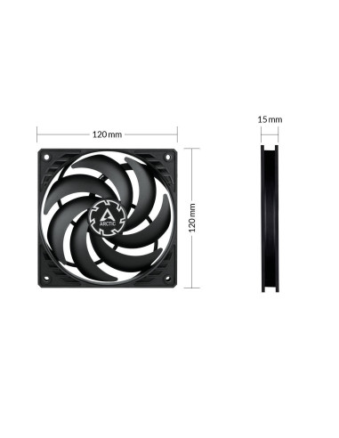 VENTILATOR ARCTIC PC 120x120x25 mm, "P12 SLIM PWM PST", w/ PWM VENTILATOR ARCTIC PC 120x120x25 mm, "P12 SLIM PWM PST", w/ PWM